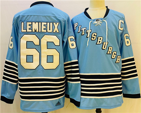 Pittsburgh Penguins #66 Mario Lemieux Blue Team Classics Stitched Jersey