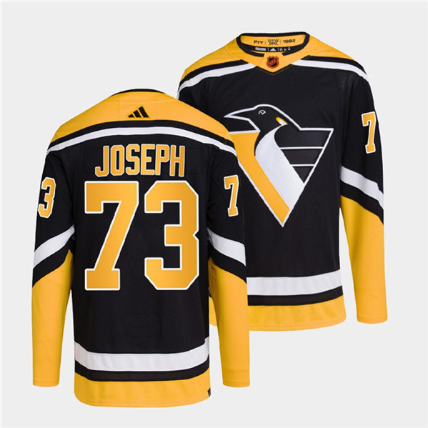 Pittsburgh Penguins #73 Pierre-Olivier Joseph Black 2022 Reverse Retro Stitched Jersey