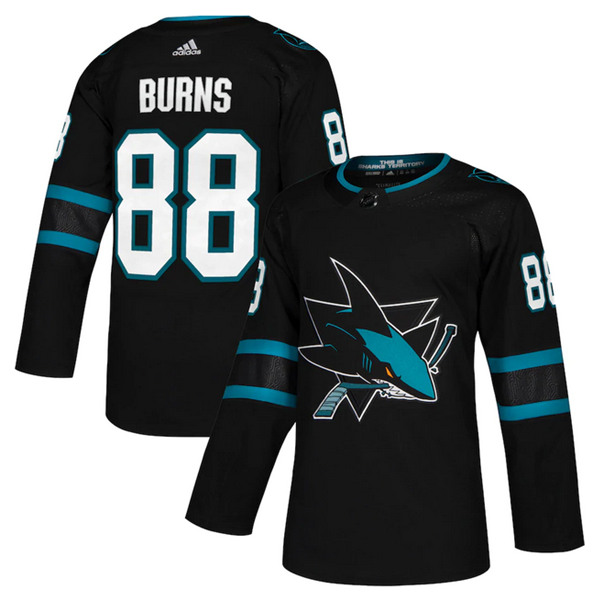 San Jose Sharks #88 Brent Burns Black Stitched Jersey