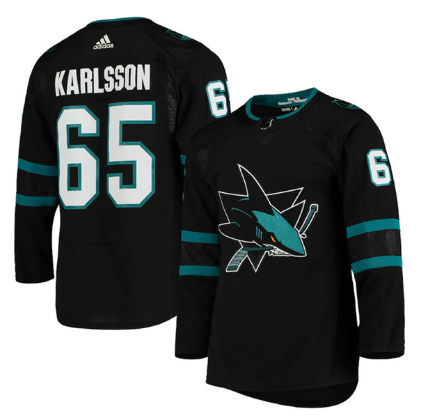 San Jose Sharks #65 Erik Karlsson Black Stitched Jersey