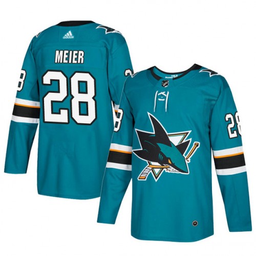 San Jose Sharks #28 Timo Meier Teal Stitched Jersey