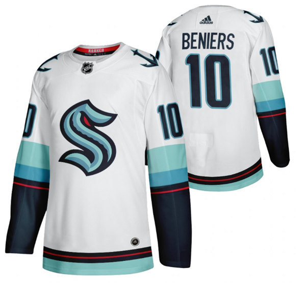 Seattle Kraken #10 Matty Beniers White Stitched Jersey