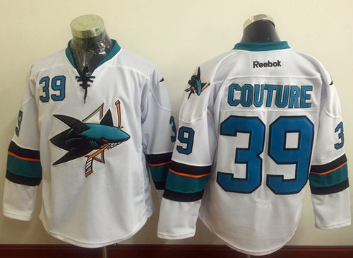 Sharks #39 Logan Couture White Stitched Jersey