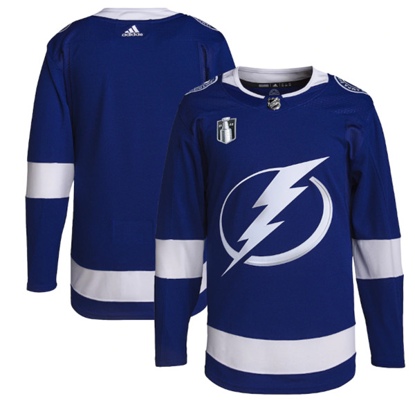 Tampa Bay Lightning Blank 2022 Blue Stanley Cup Final Patch Stitched Jersey