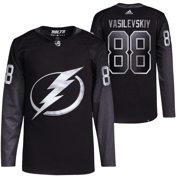 Tampa Bay Lightning #88 Andrei Vasilevskiy Black Stitched Jersey