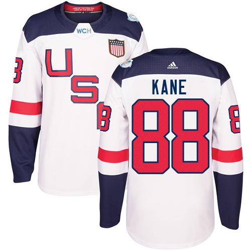 Team USA #88 Patrick Kane White 2016 World Cup Stitched Jersey