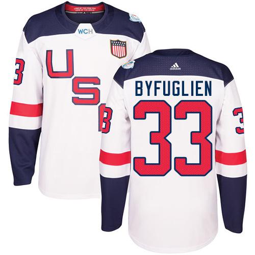 Team USA #33 Dustin Byfuglien White 2016 World Cup Stitched Jersey