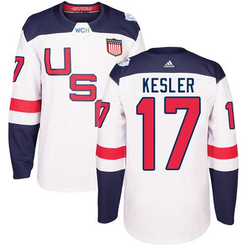 Team USA #17 Ryan Kesler White 2016 World Cup Stitched Jersey