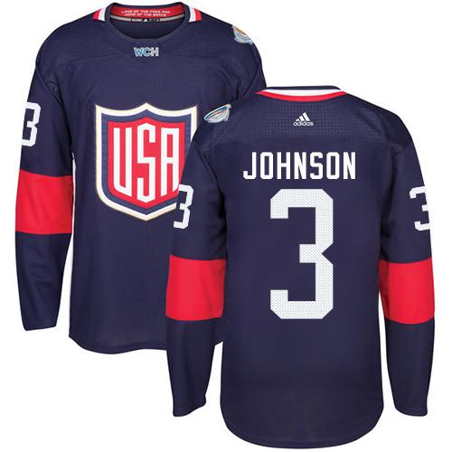 Team USA #3 Jack Johnson Navy Blue 2016 World Cup Stitched Jersey