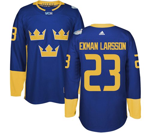 Team Sweden #23 Oliver Ekman-Larsson Blue 2016 World Cup Stitched Jersey