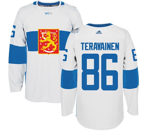 Team Finland #86 Teuvo Teravainen White 2016 World Cup Stitched Jersey