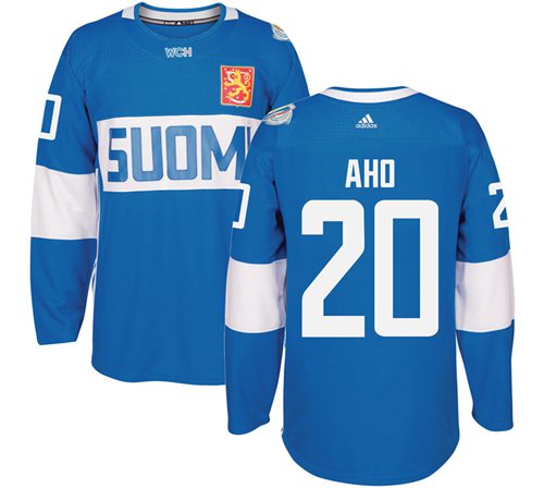 Team Finland #20 Sebastian Aho Blue 2016 World Cup Stitched Jersey