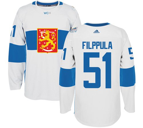 Team Finland #51 Valtteri Filppula White 2016 World Cup Stitched Jersey