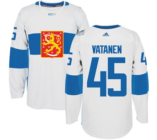 Team Finland #45 Sami Vatanen White 2016 World Cup Stitched Jersey