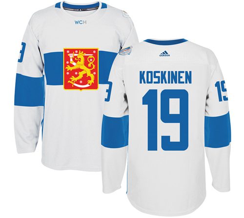 Team Finland #19 Mikko Koskinen White 2016 World Cup Stitched Jersey