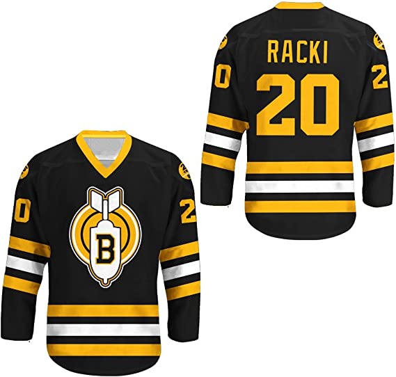 Thunder Bay Bombers #20 Carl Racki Black Hockey Jersey