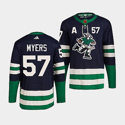Vancouver Canucks #57 Tyler Myers Navy 2022 Reverse Retro Stitched Jersey