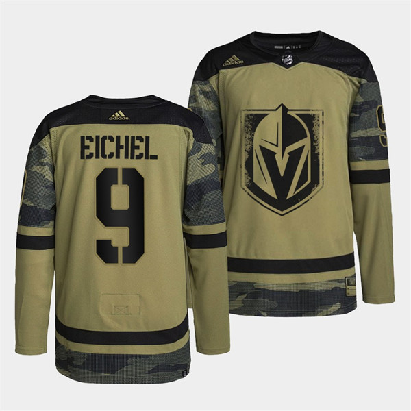 Vegas Golden Knights #9 Jack Eichel 2022 Camo Military Appreciation Night Stitched Jersey