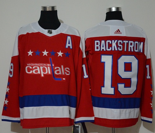 Washington Capitals #19 Nicklas Backstrom Red Stitched Jersey