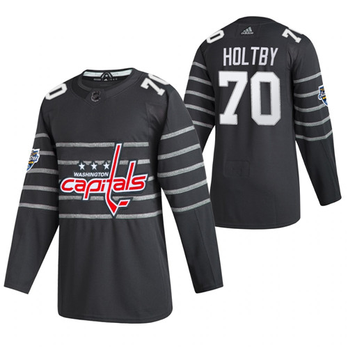 Washington Capitals #70 Braden Holtby Grey All Star Stitched Jersey