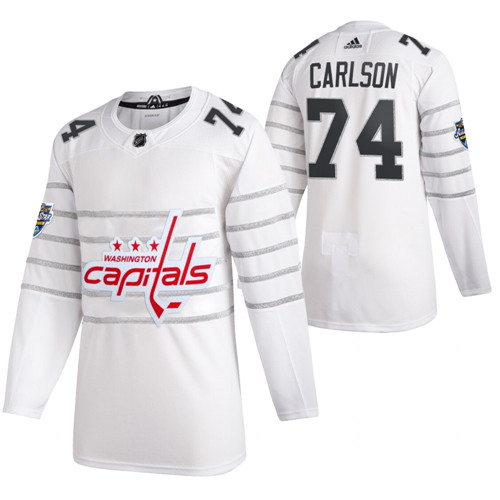 Washington Capitals #74 John Carlson White All Star Stitched Jersey
