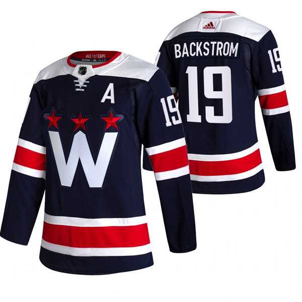 Washington Capitals #19 Nicklas Backstrom Navy Pro Stitched Jersey