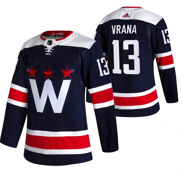 Washington Capitals #13 Jakub Vrana Navy Pro Stitched Jersey