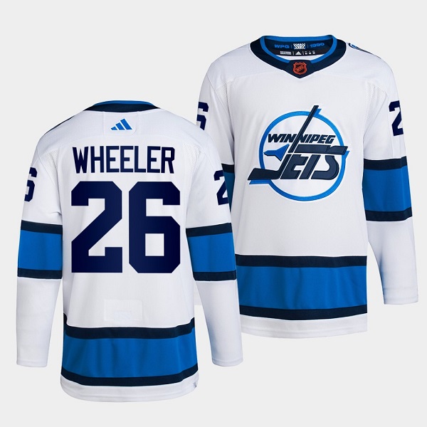 Winnipeg Jets #26 Blake Wheeler White 2022 Reverse Retro Stitched Jersey