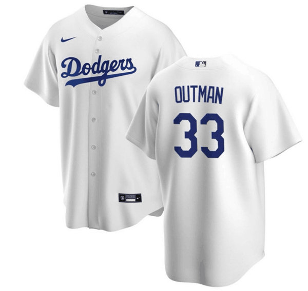 Los Angeles Dodgers #33 James Outman White Cool Base Stitched Jersey