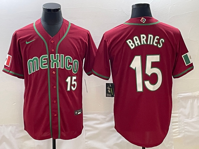 Mexico #15 Austin Barnes 2023 Red World Classic Stitched Jersey