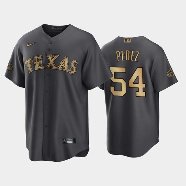 Texas Rangers #54 Martin Perez 2022 All-Star Charcoal Cool Base Stitched Jersey
