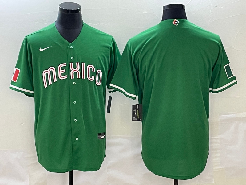 Mexico Blank 2023 Green World Classic Stitched Jersey