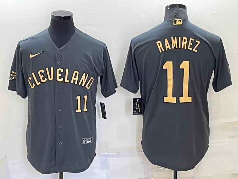 Cleveland Guardians #11 José Ramírez 2022 All-Star Charcoal Cool Base Stitched Jersey