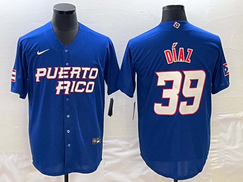 Puerto Rico #39 Edwin Díaz 2023 Royal World Classic Stitched Jersey