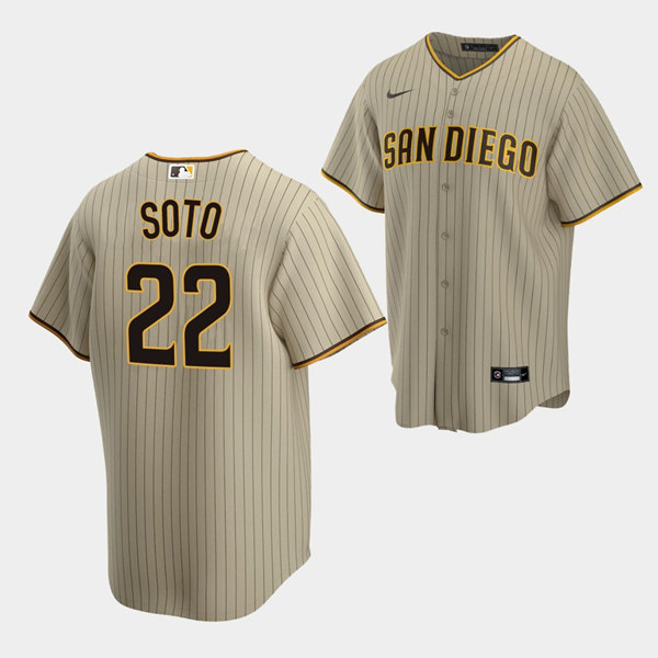 San Diego Padres #22 Juan Soto Tan Cool Base Stitched Jersey