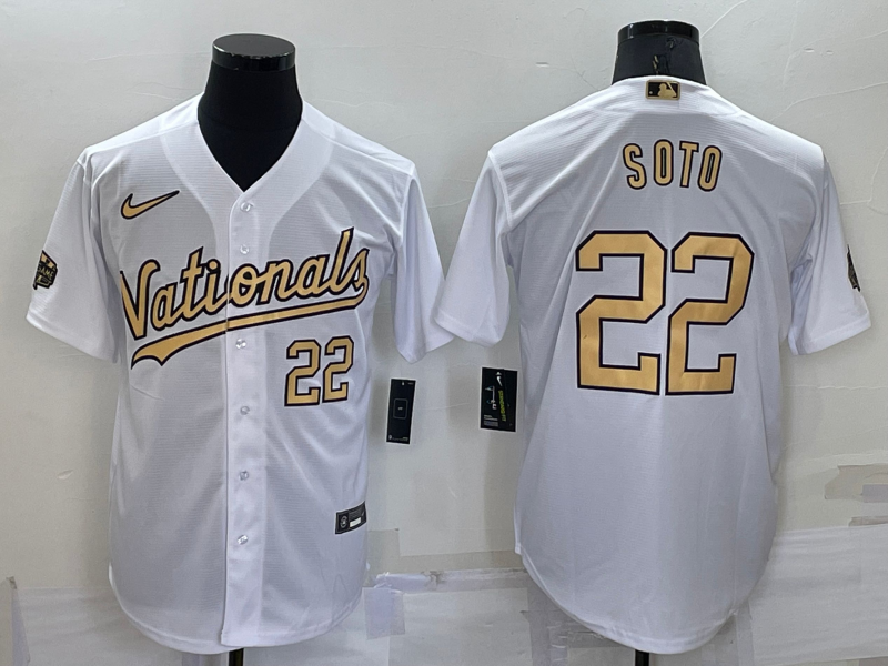Washington Nationals #22 Juan Soto 2022 All-Star White Cool Base Stitched Jersey