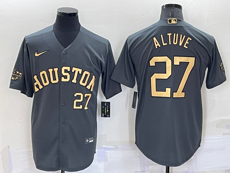 Houston Astros #27 Jose Altuve 2022 All-Star Charcoal Cool Base Stitched Jersey