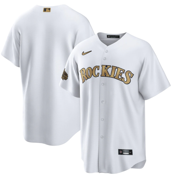 Colorado Rockies Blank 2022 All-Star White Cool Base Stitched Jersey
