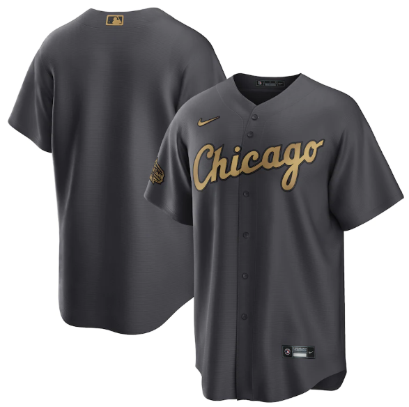Chicago White Sox Blank 2022 All-Star Charcoal Cool Base Stitched Jersey