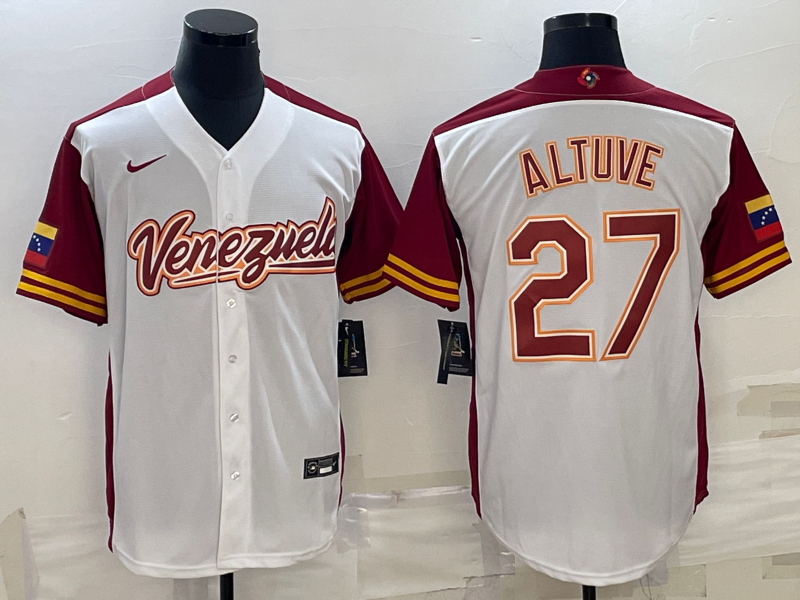 Venezuela #27 José Altuve 2023 White World Classic Stitched Jersey