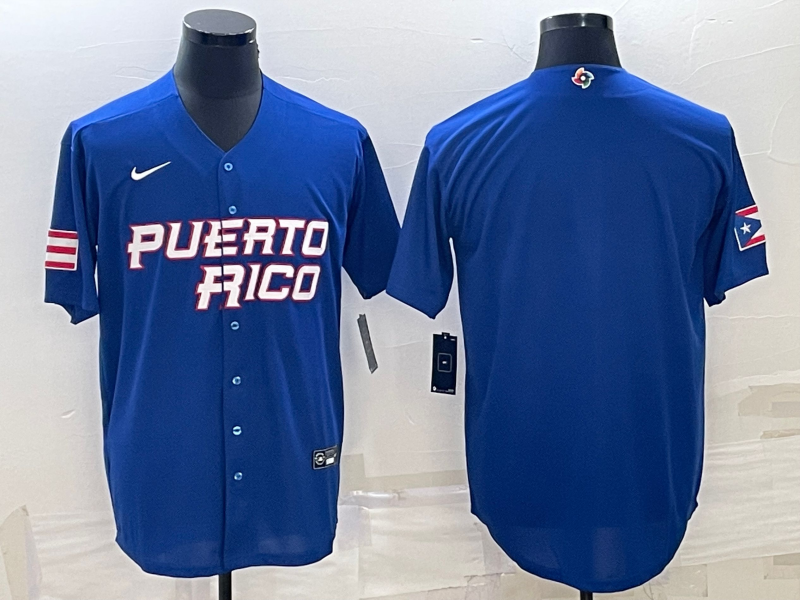 Puerto Rico Blank 2023 Royal World Classic Stitched Jersey