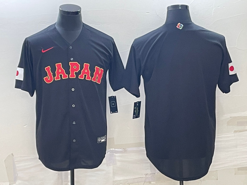 Japan Blank 2023 Black World Classic Stitched Jersey