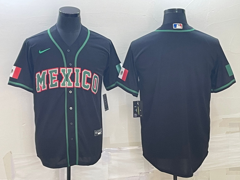 Mexico Blank 2023 Black World Classic Stitched Jersey