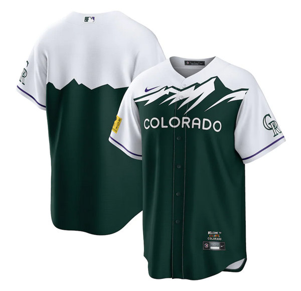 Colorado Rockies Blank 2022 Green City Connect Stitched Jersey