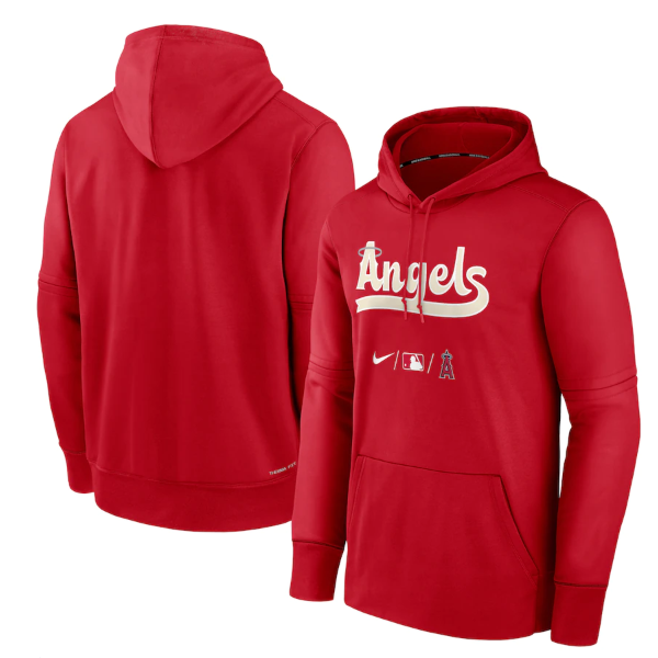 Los Angeles Angels 2022 Red City Connect Performance Pullover Hoodie