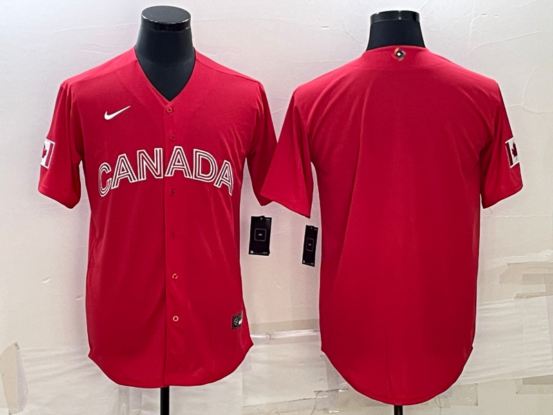 Canada Blank 2023 Red World Classic Stitched Jersey