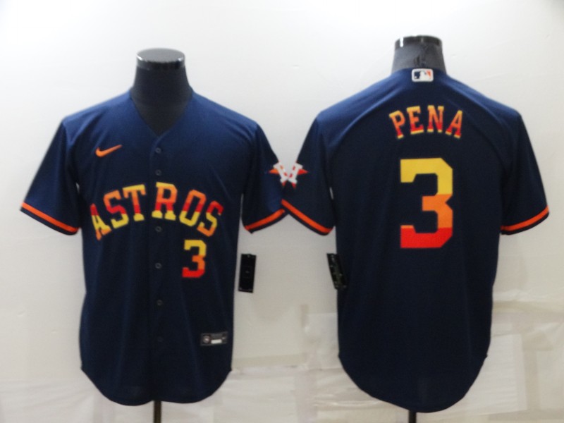 Houston Astros #3 Jeremy PeNa 2022 Navy Cool Base Stitched Jersey