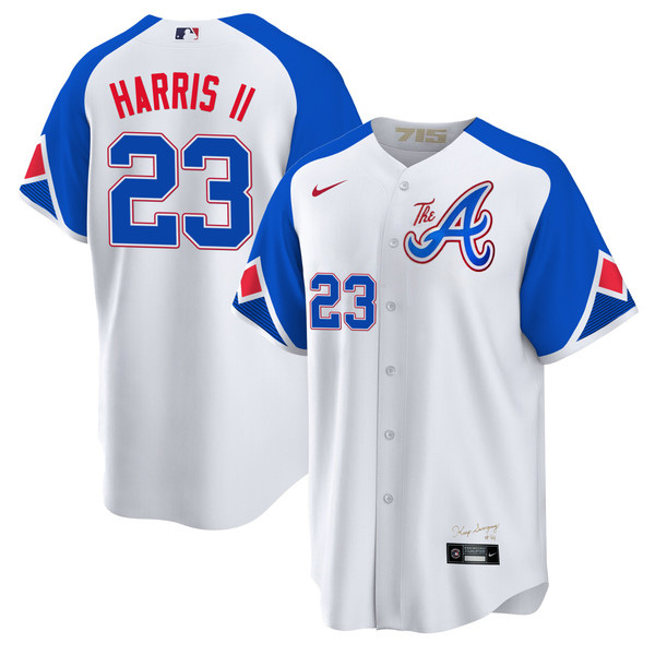 Atlanta Braves #23 Michael Harris II White 2023 City Connect Cool Base Stitched Jersey