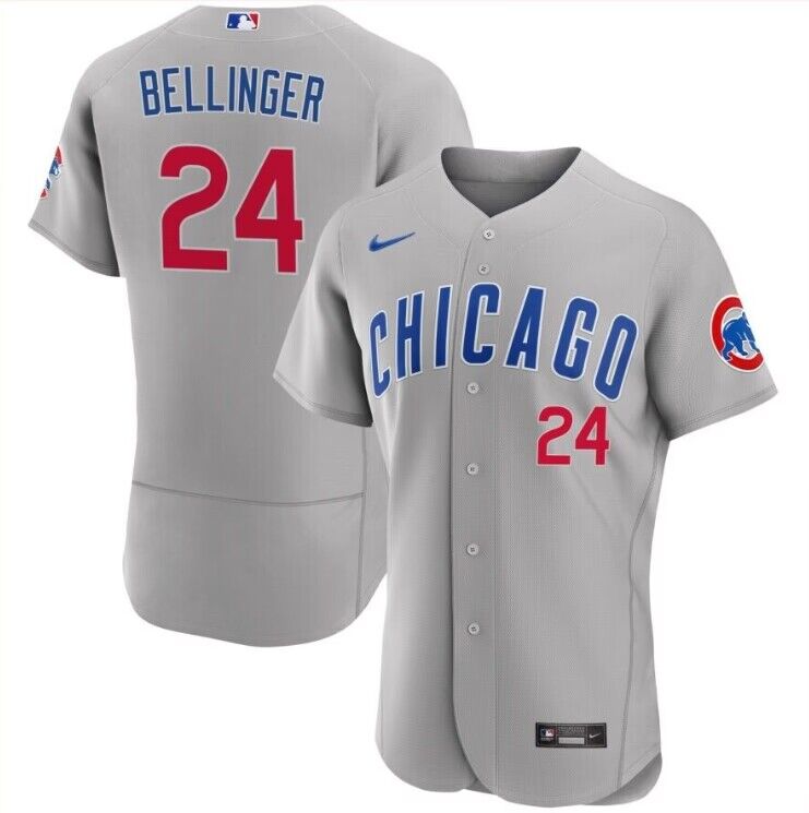 Chicago Cubs #24 Cody Bellinger Grey Flex Base Stitched Jersey