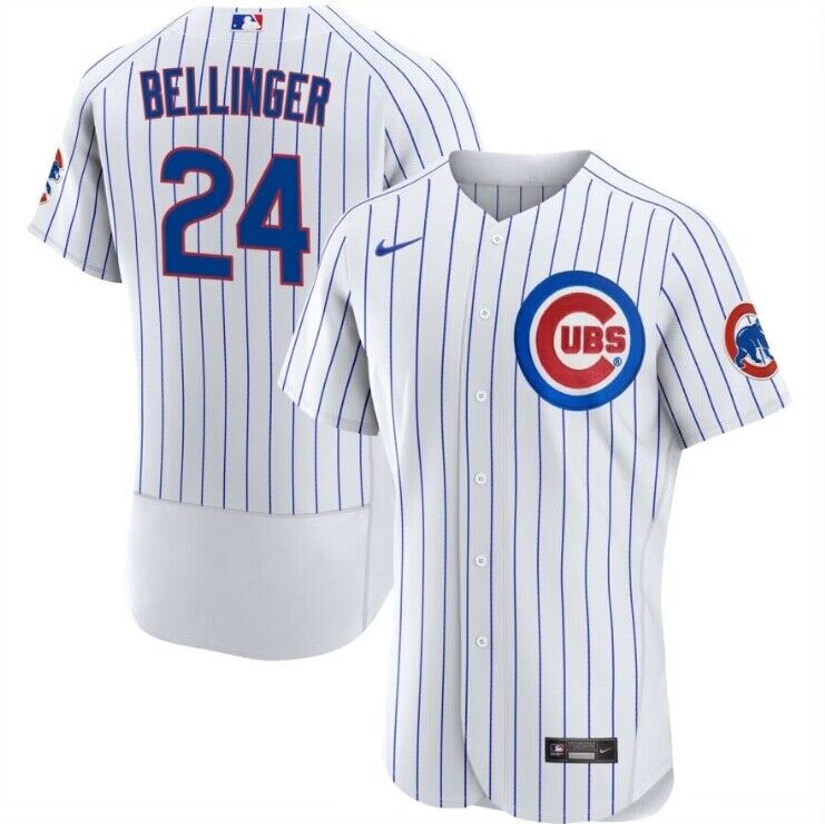 Chicago Cubs #24 Cody Bellinger White Flex Base Stitched Jersey